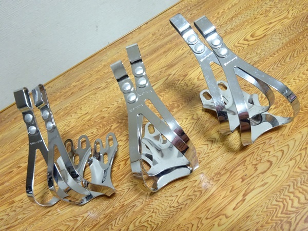 ▲使用感少ない シマノ トゥークリップ Mサイズ 3ペアセット 専用品 ビンテージ▲980拍卖