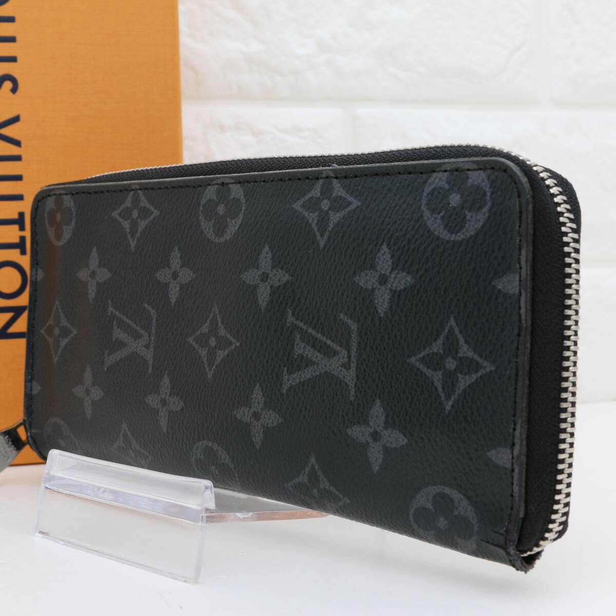 LOUIS VUITTON ルイヴィトン モノグラム エクリプス ジッピー ウォレット ヴェルティカル M62295 ラウンドファスナー 長財布 ブラック拍卖
