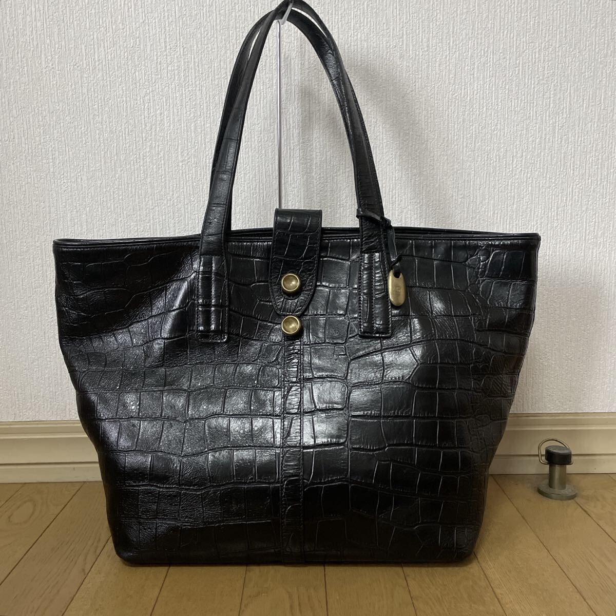 トフ&ロードストンTOFF & LOADSTONEレザートートバッグ中古クロコ拍卖