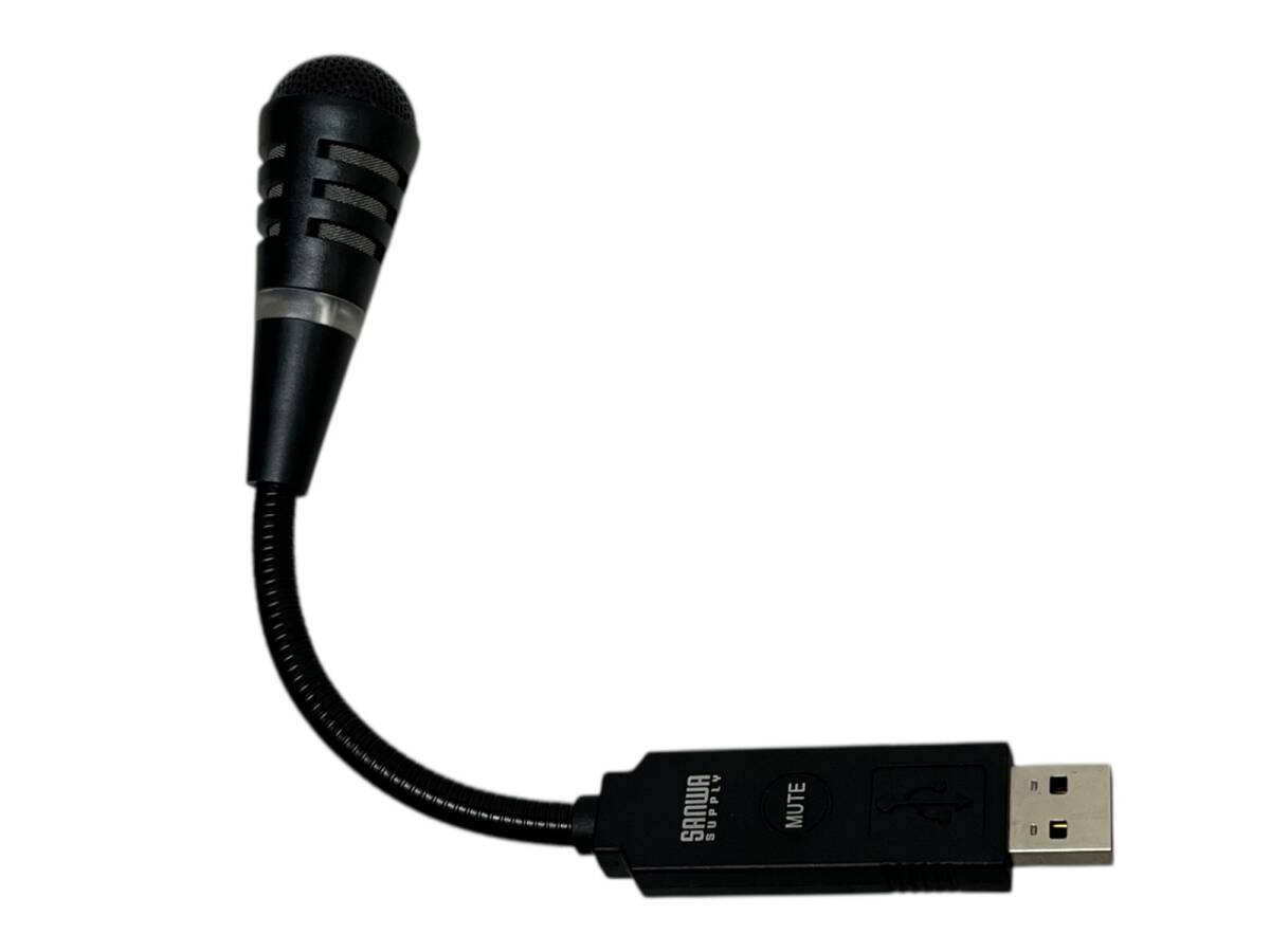 SANWA SUPPLY (サンワサプライ) USBマイクロホン タッチ式ミュートボタン付き USBマイク 直挿し型 MM-MCU02BK ブラック 雑貨/006拍卖