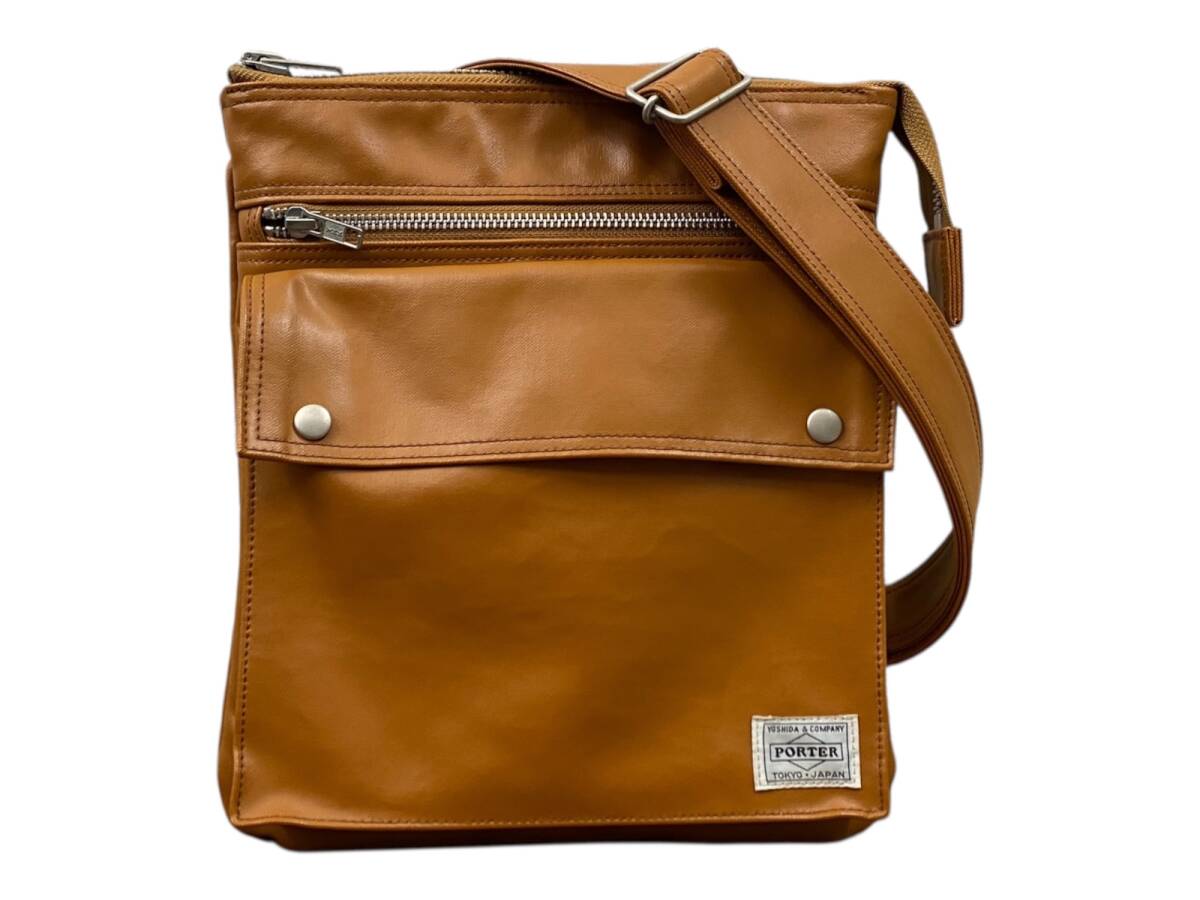 PORTER (ポーター) フリースタイルショルダーバッグ キャメル メンズ/078拍卖