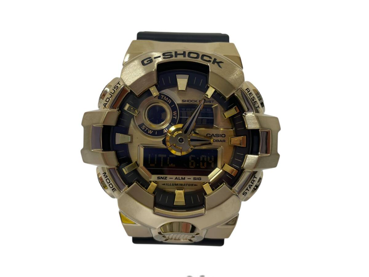 CASIO (カシオ) G-SHOCK Gショック デジアナ腕時計 クオーツ GM-700G-9AJF ゴールド×ブラック メンズ/043拍卖