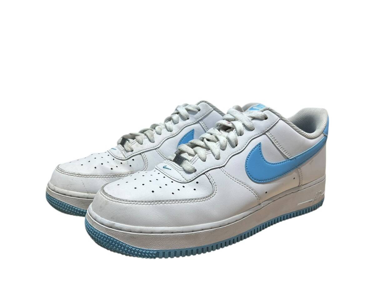 NIKE (ナイキ) AIR FORCE 1 07 エアフォース スニーカー FQ4296-100 29.5cm US11.5 ホワイト ブルー メンズ/065拍卖