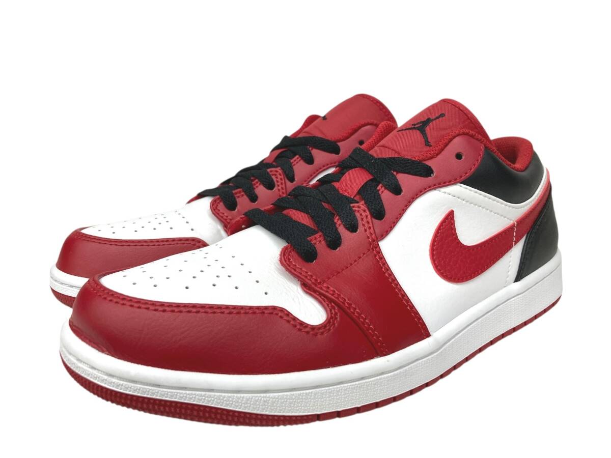 NIKE (ナイキ) AIR JORDAN 1 LOW エア ジョーダン 1 ロー スニーカー 553558-163 27.5cm US9.5 ホワイト×ジムレッド メンズ/028拍卖