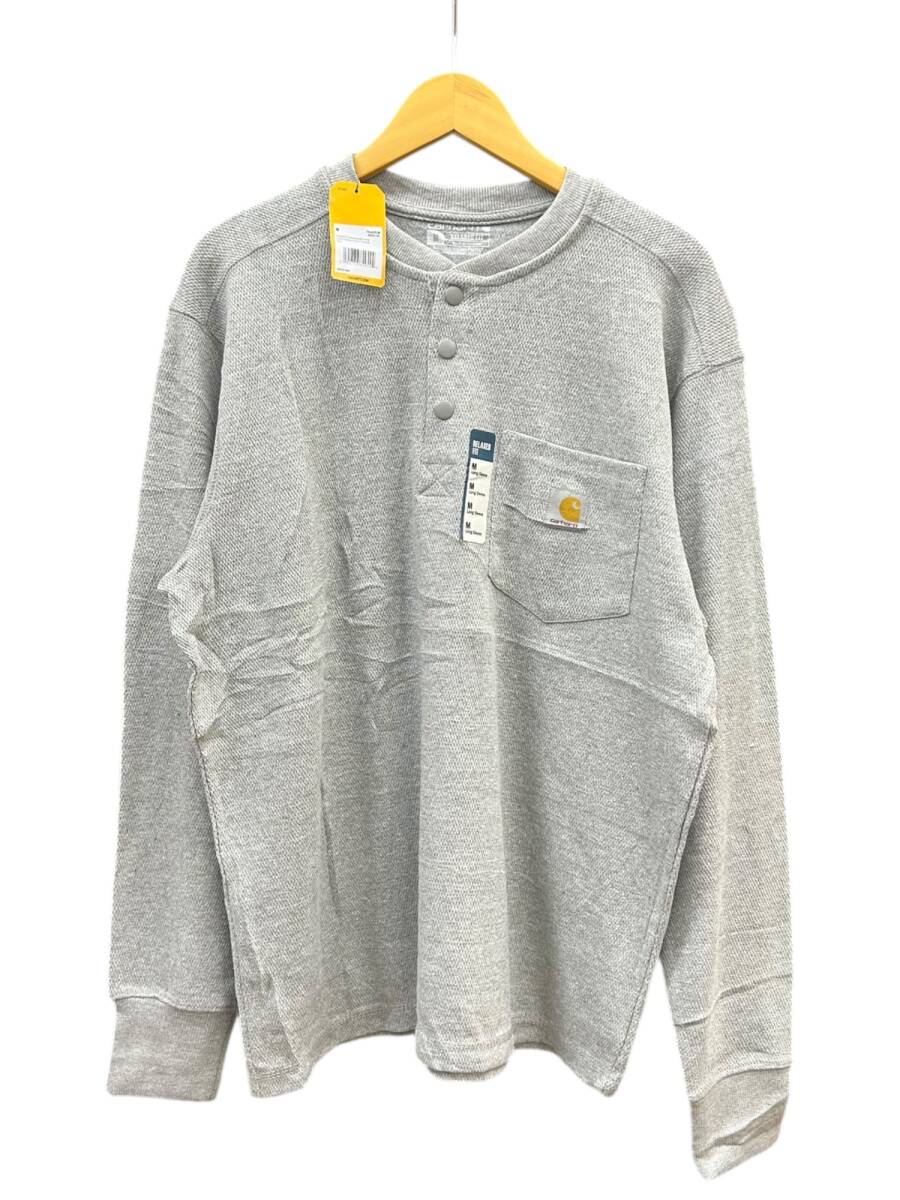 Carhartt (カーハート) ヘンリーネック ポケット サーマルカットソー 長袖Tシャツ TK4429 M グレー メンズ/027拍卖