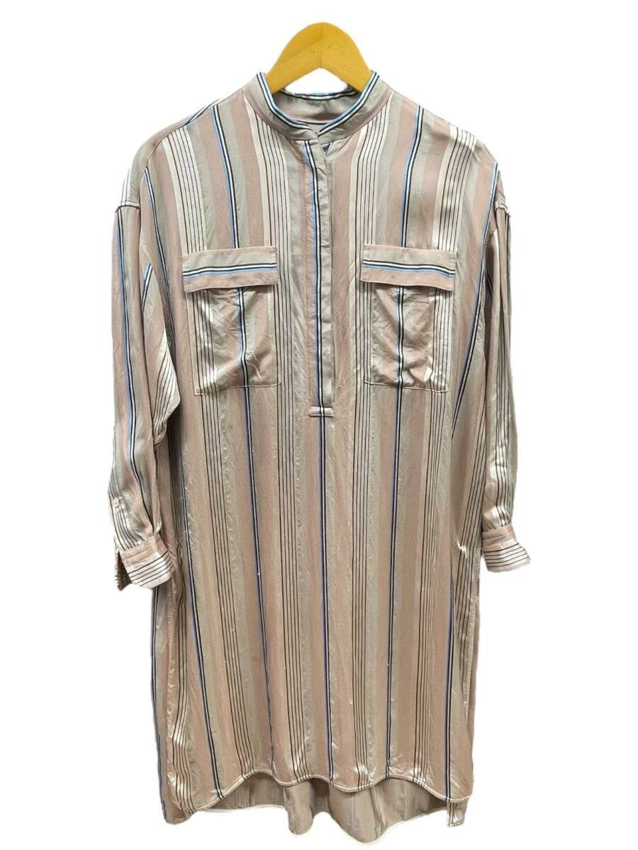 TICCA (ティッカ) 19ss スタンド ネック 長袖 チュニック 日本製 F ピンク ストライプ柄 レディース/025拍卖