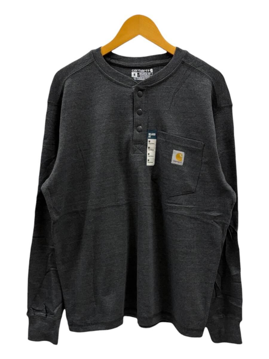 Carhartt (カーハート) ヘンリーネック ポケット サーマルカットソー 長袖Tシャツ TK4429 M チャコール メンズ/078拍卖
