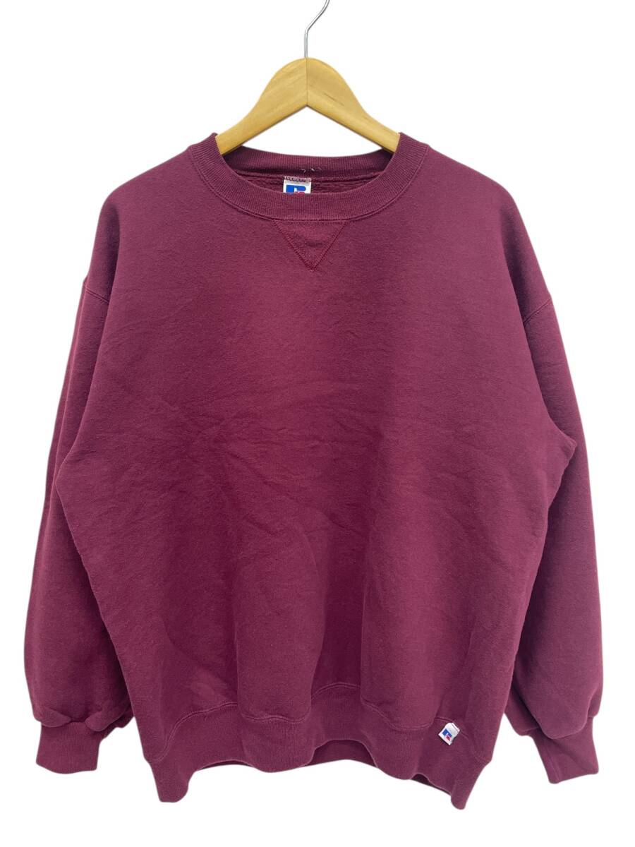 RUSSELL ATHLETIC (ラッセルアスレティック) 無地 80s 90s USA製 スエット トレーナー 前V XL バーガンディ メンズ/045拍卖