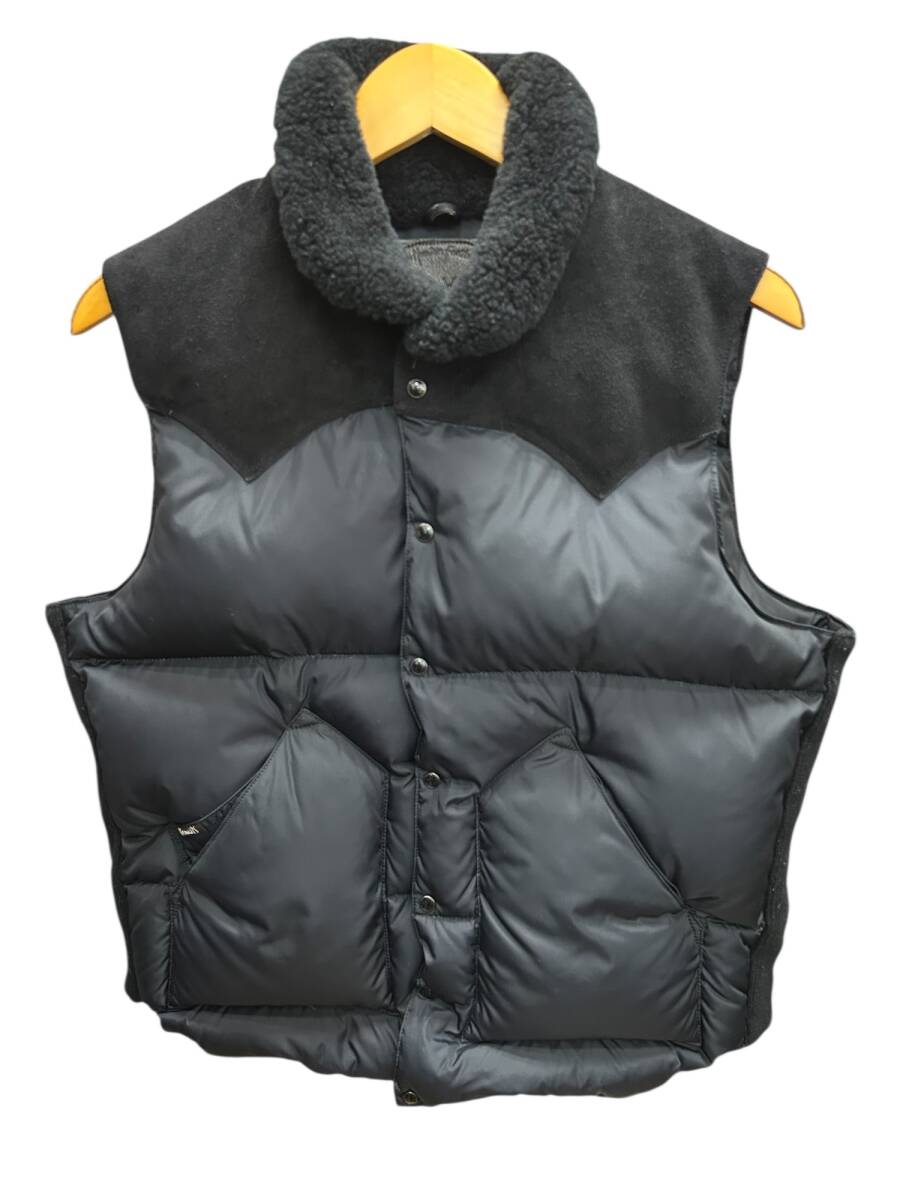 Rocky Mountain Featherbed (ロッキーマウンテンフェザーヘッド) YANUK 別注 ダウンベスト ナイロン×スエード 290-202-12 40/027拍卖