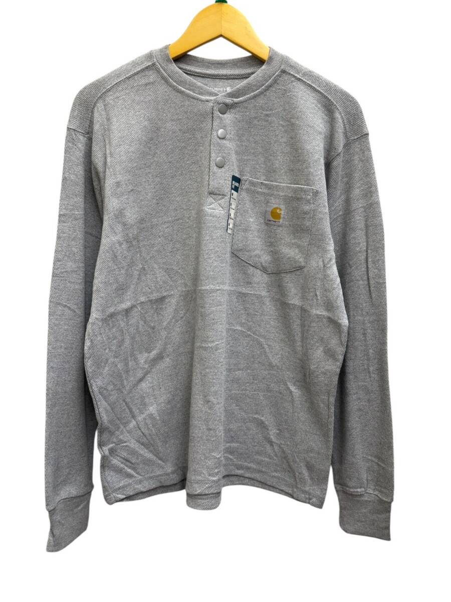 Carhartt (カーハート) ヘンリーネック ポケット サーマルカットソー 長袖Tシャツ TK4429 M グレー メンズ/025拍卖