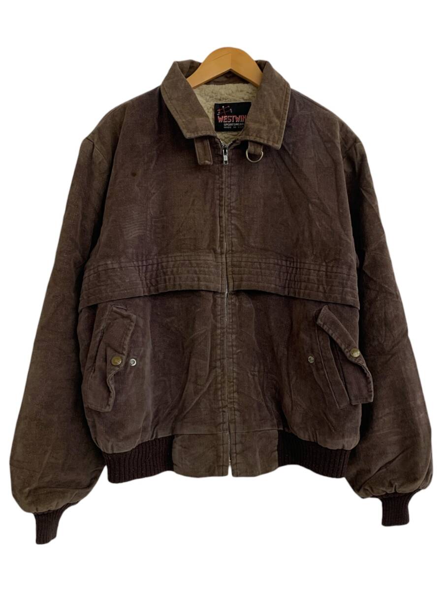 WESTWIND モールスキン ブルゾン ジャケット 古着 USA製 80s90s サイズ表記無し ブラウン系 メンズ/004拍卖