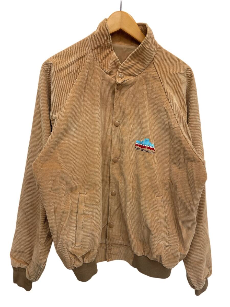 K-BRAND 古着 80s 90s コーデュロイジャケット スタジャン 刺繍入り USA製 XL ブラウン メンズ/045拍卖
