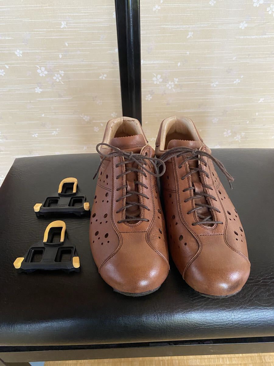 ドロマルティ DROMARTI レザー サイクリング シューズ 本革 ブラウン 26cm拍卖