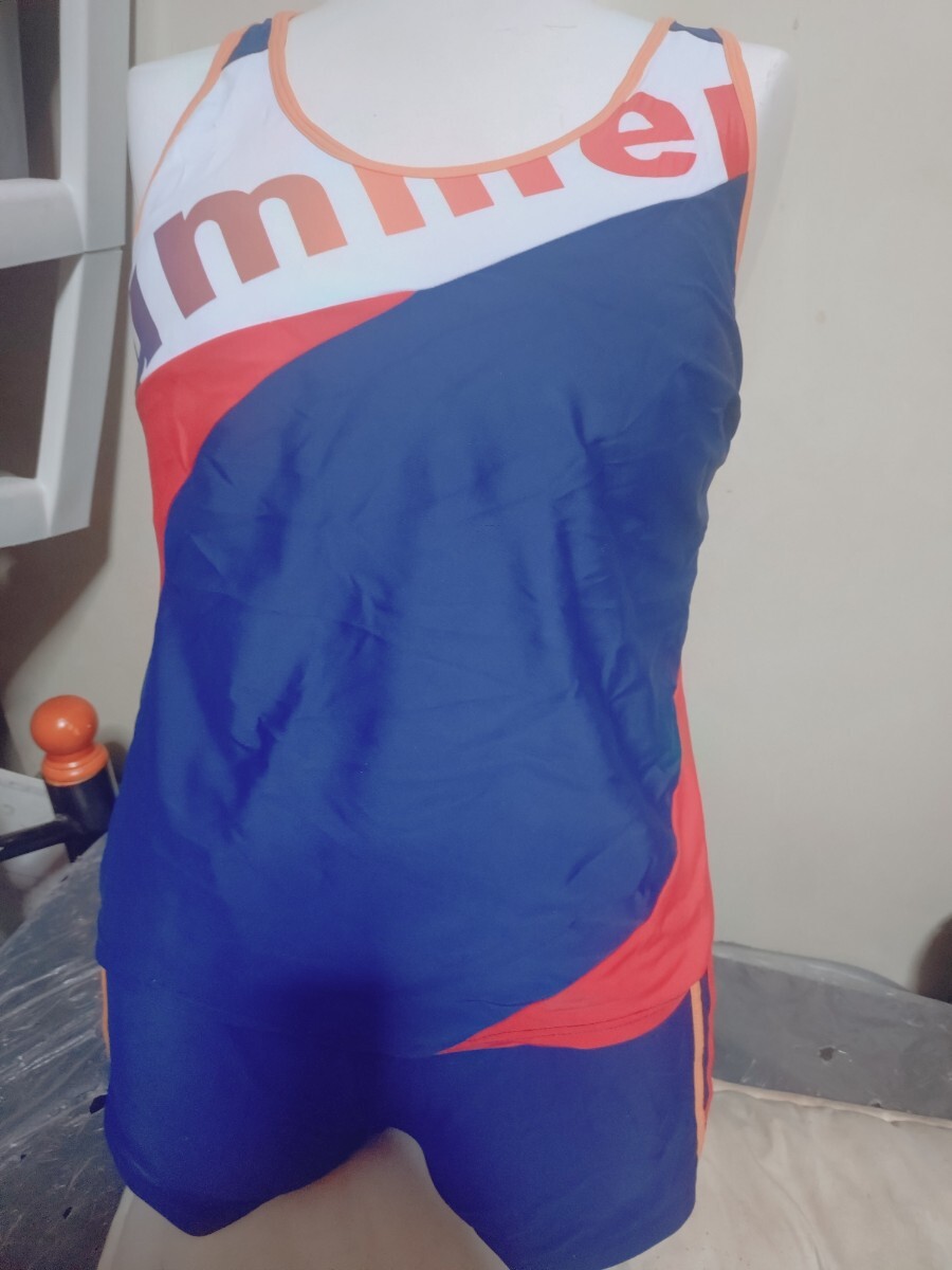 M4658◆ビッグサイズ◆フィットネス水着◆セレブなブルー系セパレート水着◆15LL拍卖