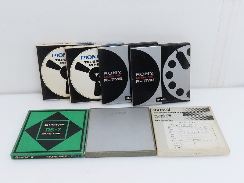 ■□maxell/Pioneer/SONY 他 7号 リールテープ2本/空リール5本 マクセル スコッチ ソニー□■000800003Jm□■拍卖