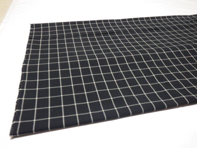 日本製 綿 チェック柄 生地 やや薄 4.8m L495拍卖