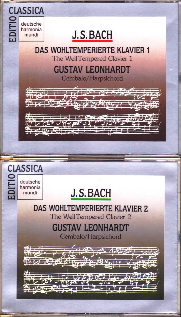 ■4CD グフタス・レオンハルト♪バッハ:平均律クラヴィーア曲集第1・2巻セット☆B18D36015~18拍卖