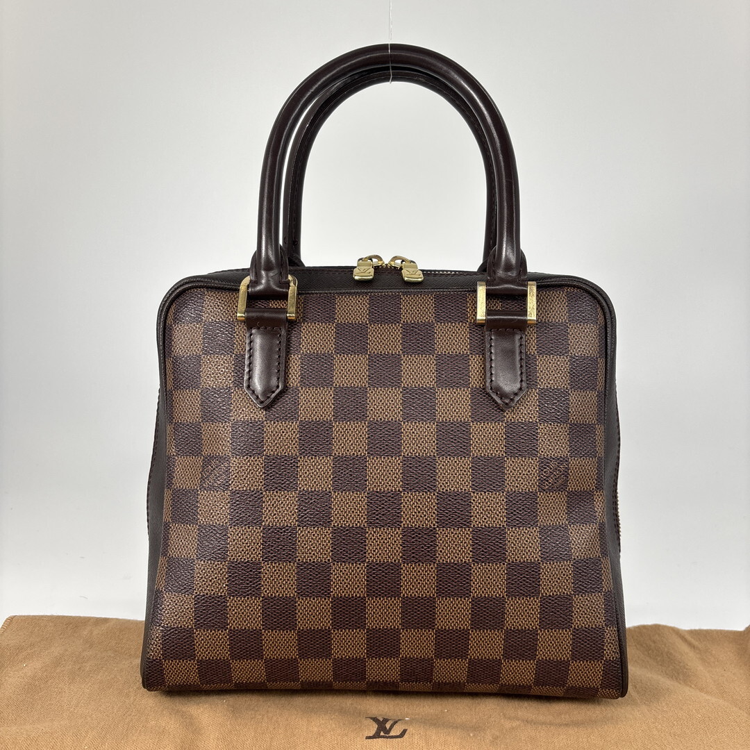 1円 新品同様 Louis Vuitton ルイヴィトン■ダミエ ブレラ N51150 レザー ハンドバッグ トートバッグ レほィース ブラウン 茶色 保存袋拍卖