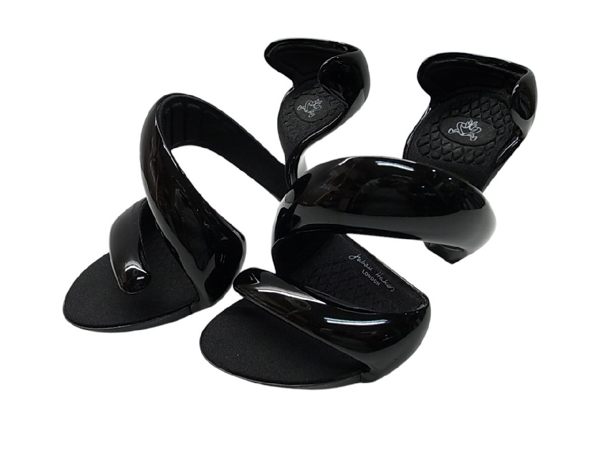 極美☆【JulianHakes】ジュリアンヘイクス Mojito モヒート パンプス ミュール サンダル 黒 サイズ#37拍卖