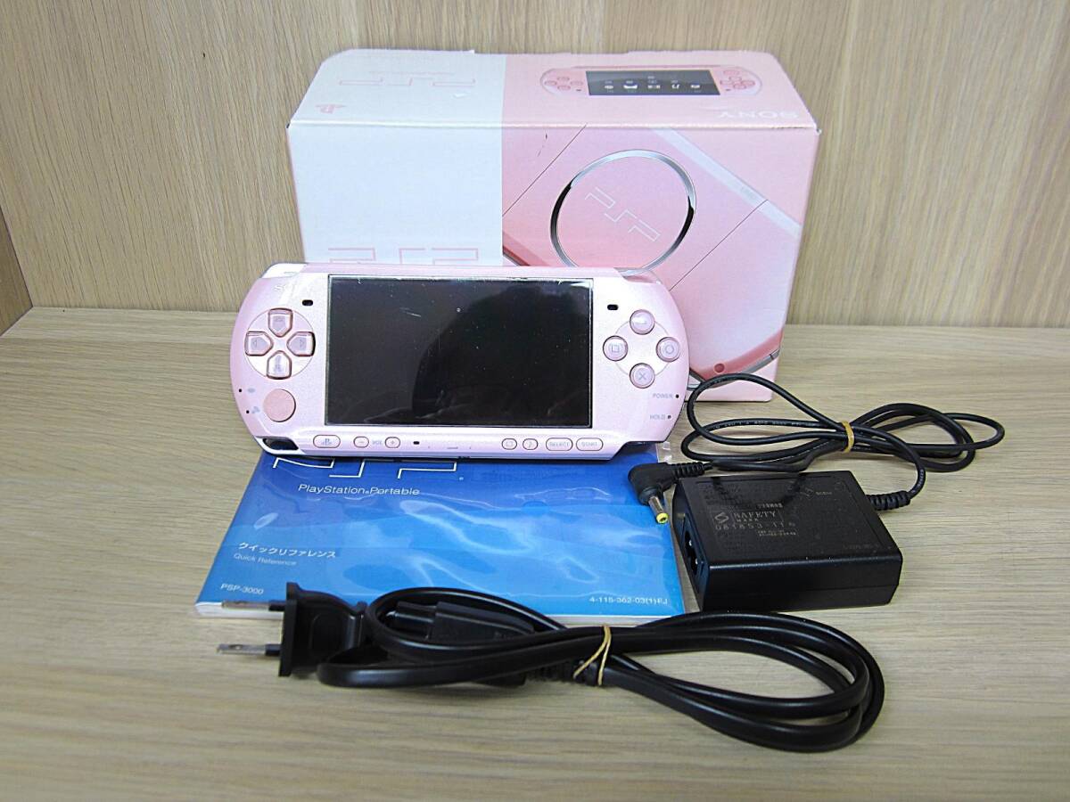 ★ SONY PSP3000 ソニー プレイステーション ポータブル 本体セット ブロッサムピンク ゲーム機 バッテリー無し メモリ付き Y5103005拍卖