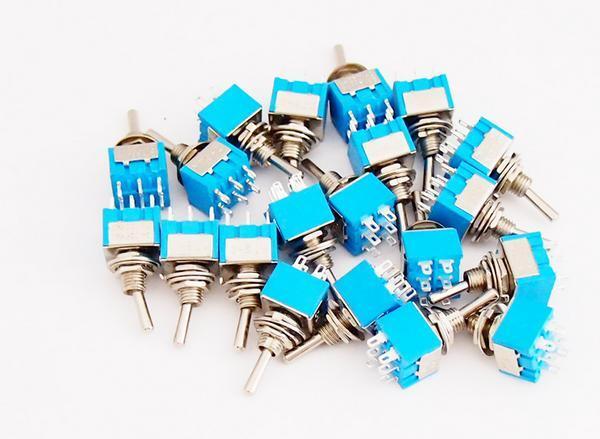 HK トグルスイッチ Mサイズ AC 6A 125V 6P 中点有 20個セット拍卖