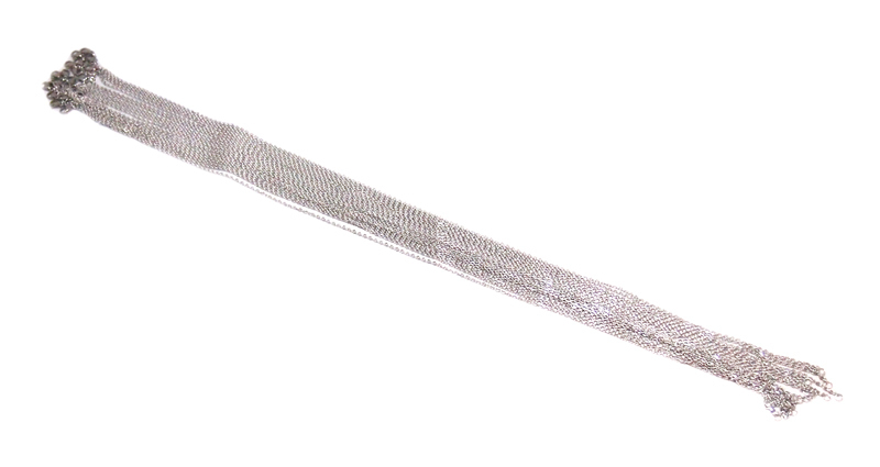 HK ハンドメイド用 ステンレス ネックレスチェーン 幅3ミリ 50CM 20本セット 送料無料拍卖