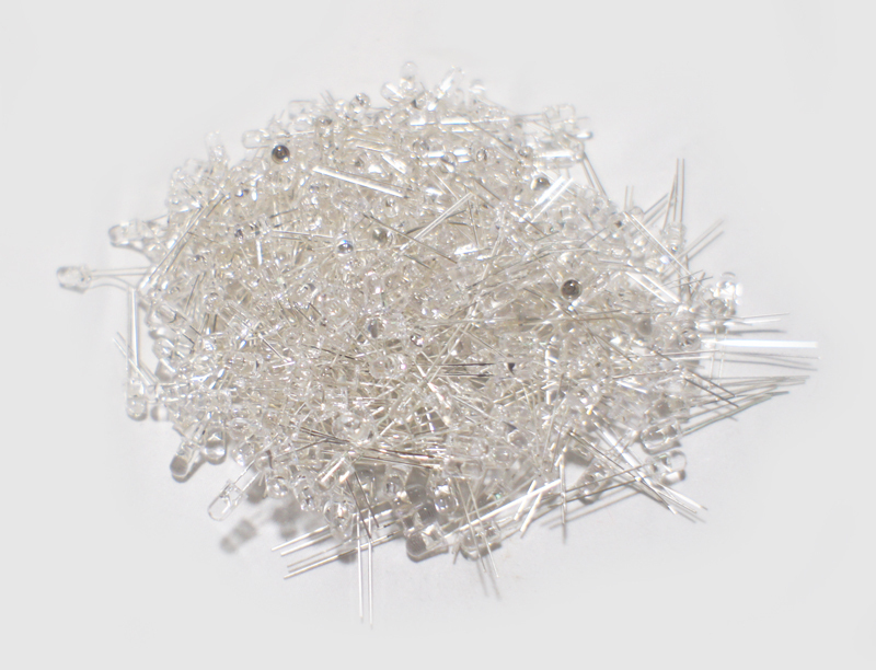 HK 砲弾LED 5ミリ径 18000mcd~20000mcd 白 500発 送料無料拍卖