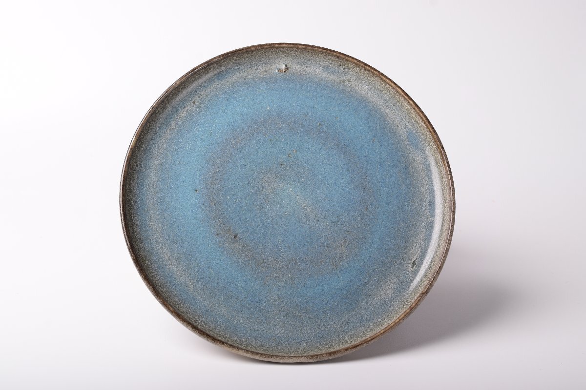 【 鈞窯殿青釉盤 宋時代 】拍卖