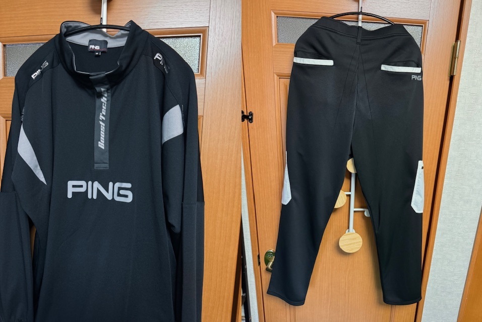 PING ゴルフウエア セットアップ ブラック XXL XL シャツ パンツ アウター g440 g430 g425 g410拍卖