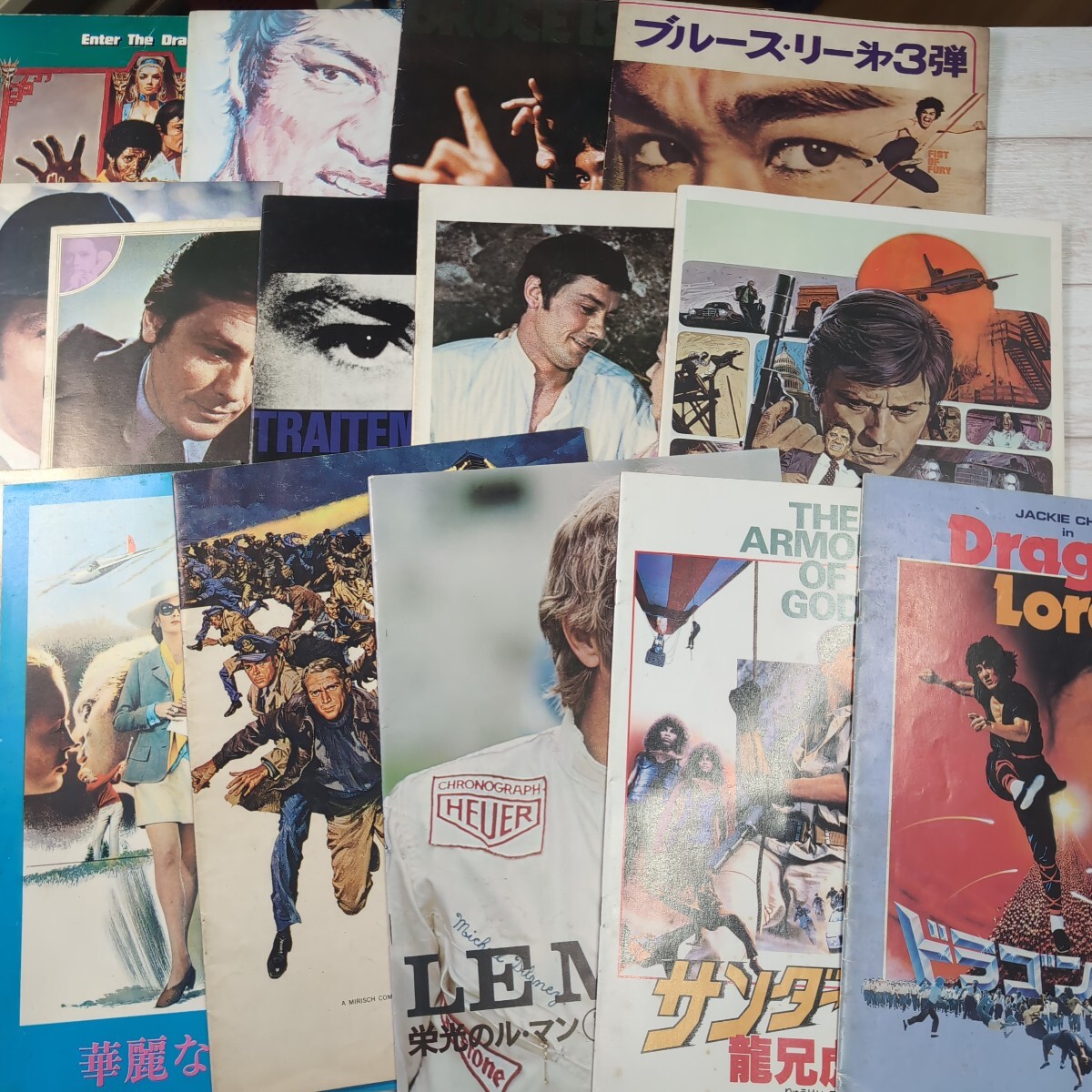 ネバダ・スミス 他映画パンフレット全15冊 大脱走 燃えよドラゴン サンダーアーム 帰らざる夜明け 死亡遊戯 ドラゴンロード拍卖