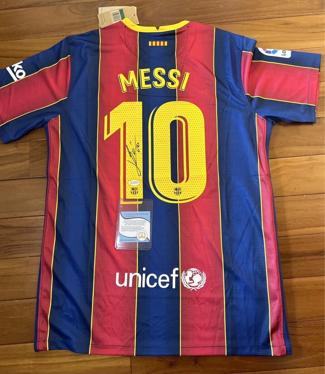 バルセロナ リオネル・メッシ 直筆サイン入り ユニフォーム 証明書付き ロナウド ムバッペ イニエスタ アルゼンチン拍卖
