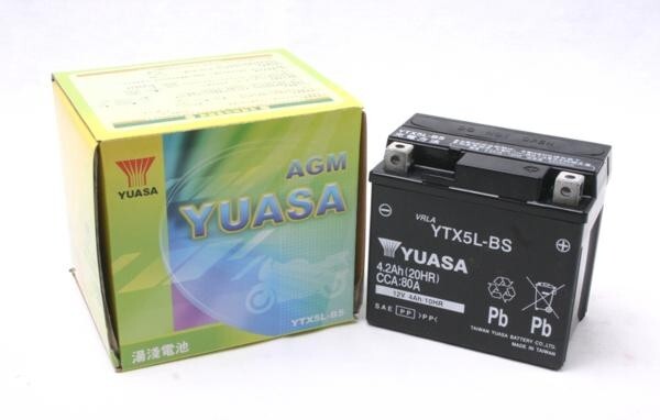 在庫有当日発送 TAIWAN YUASA 台湾ユアサ シールド型 バイク用バッテリー YTX5L-BS拍卖