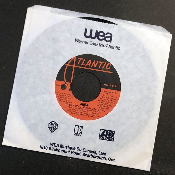 ABBA The Day Before You Came カナダ盤シングル Atlantic 1982拍卖