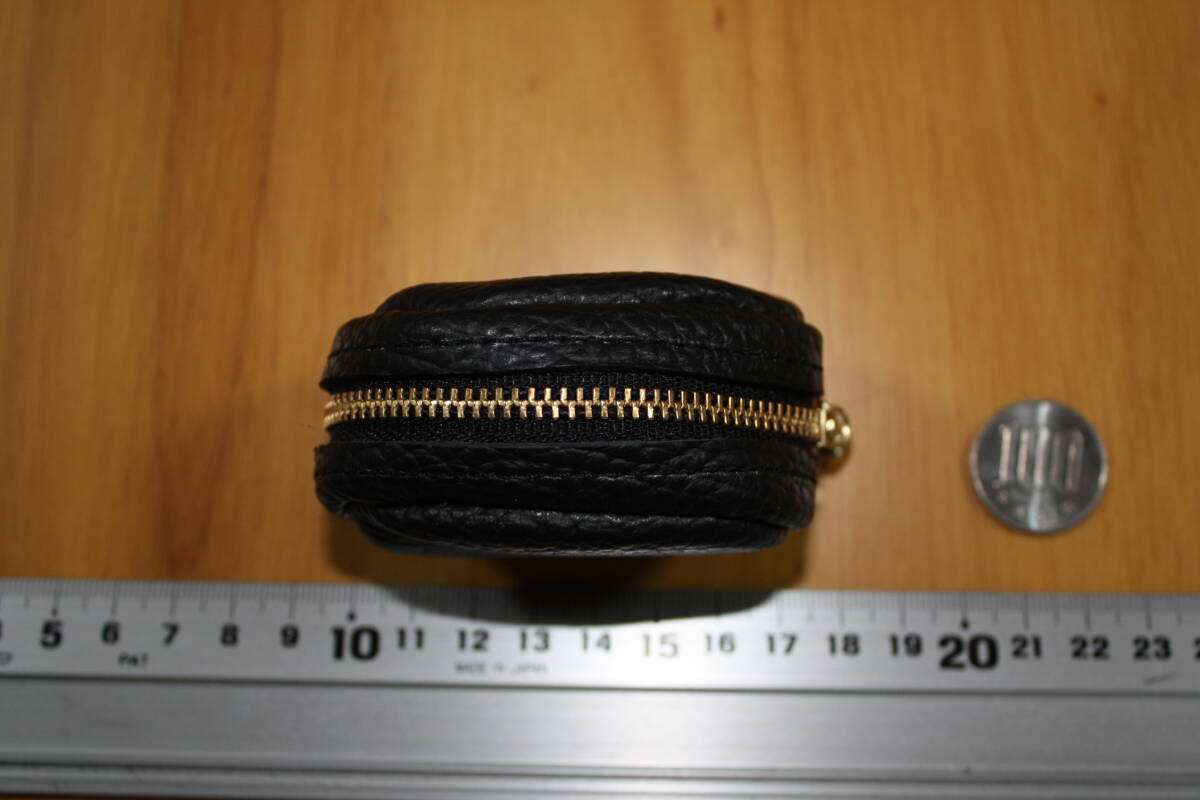 コインケース 小銭入れ 薬入れ ピルケース 黒 ハンドメイド 革 本革 拍卖