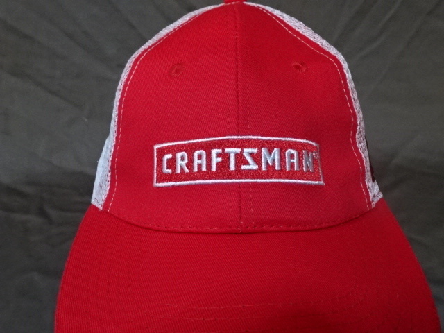 激レア USA購入 アメリカ企業モノ メリーランド州 工具ブランド 【CRAFTSMAN】【ACE】 ロゴ刺繍入り メッシュキャップ 赤白 中古良品拍卖