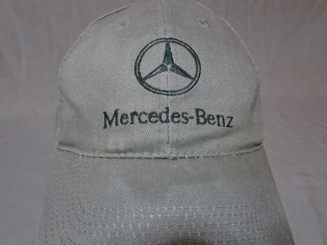 激レア USA購入 海外企業モノ 世界中で人気のドイツ車ブランド メルセデス ベンツ 【Mercedes-Benz】 ロゴ刺繍入り キャップ 中古品拍卖