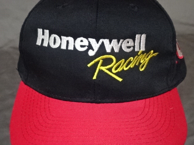 激レア USA購入 台湾 製 90年代 ビンテージもの アメリカ カーレース【HONEYWELL RACING NO.10】ロゴ刺繍入り キャップ 中古良品拍卖