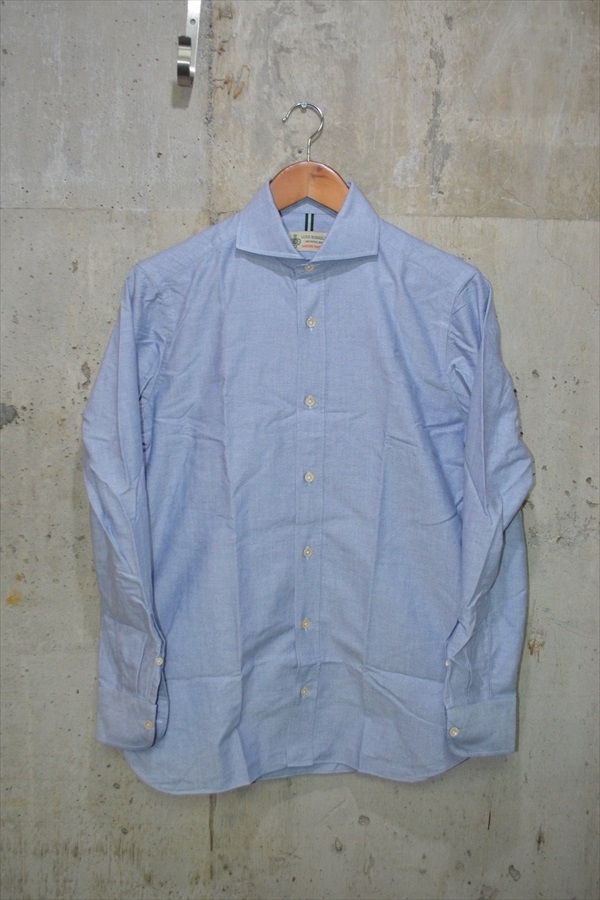 ルイジボレッリ LUIGI BORRELLI ドレス シャツ M D9222拍卖