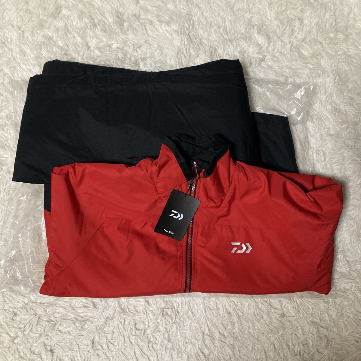 ダイワ DI-5524 レッド 新品 Lサイズ 最新 防寒着 フィッシングスーツ 上下セット拍卖