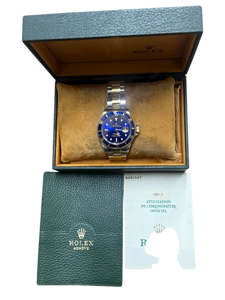 ROLEX サブマリーナ 青サブ 16613 A番 自動巻 メンズ 稼働品拍卖
