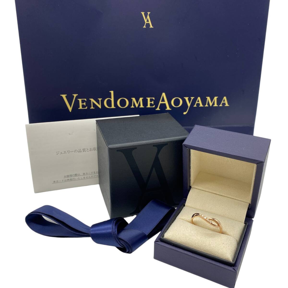 【HP掲載品/試着のみ】 Vendome Aoyama K18 PG 5PD ダイヤモンド リング 指輪 レディース アクセサリー AGAR9648 付属有 ヴァンドーム青山拍卖
