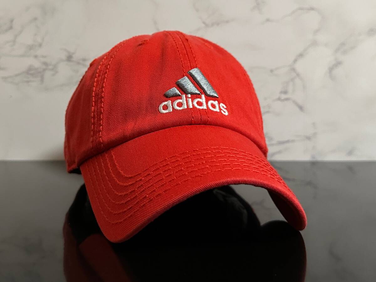 【未使用品】892NA 訳あり★adidas アディダス キャップ 帽子 CAP クールでお洒落なレッドにグレーとホワイトのロゴ!《FREEサイズ》拍卖