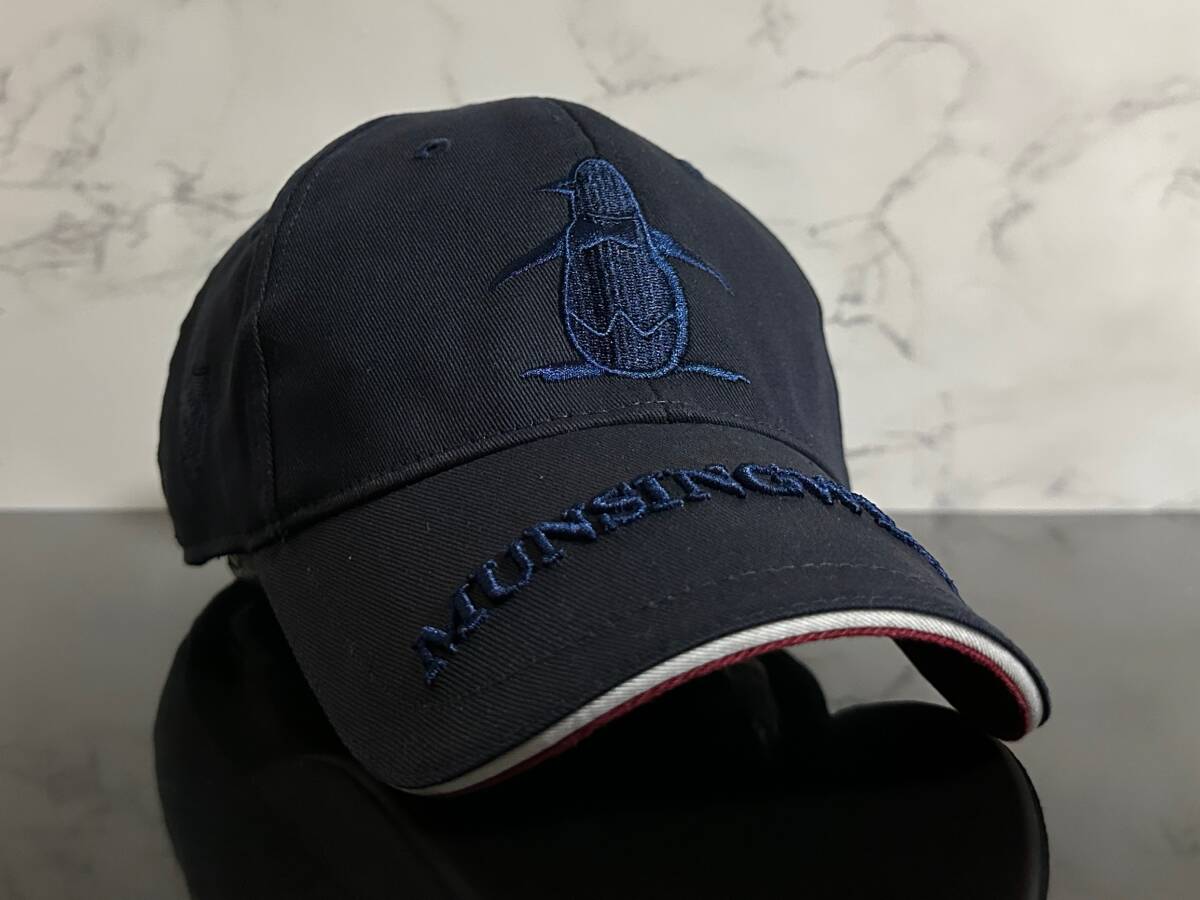 【未使用品】845NE クール★Munsingwear マンシングウェア ゴルフ キャップ 帽子 CAP クールなネイビーにオリジナルロゴ!《FREEサイズ》拍卖