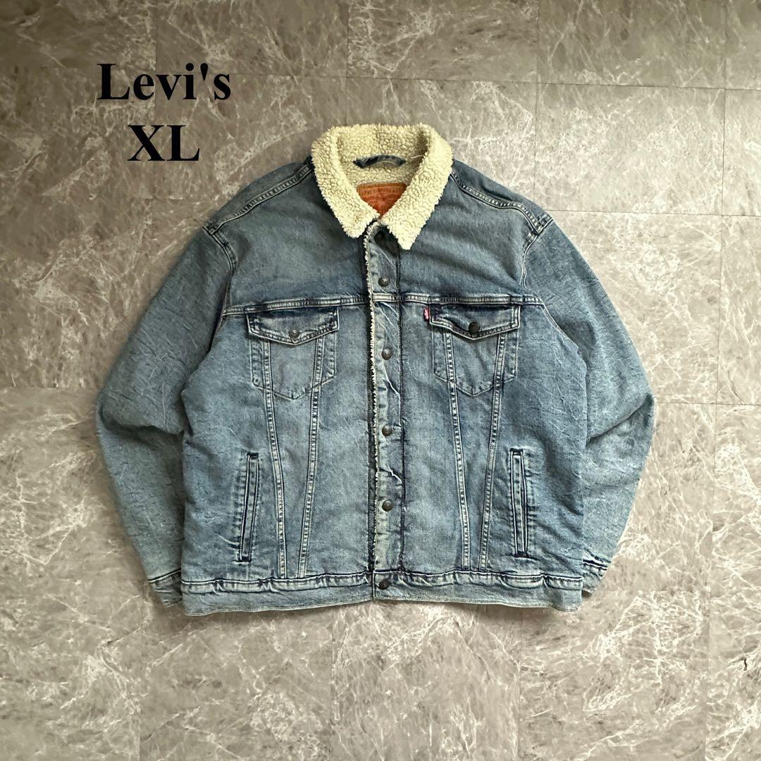 【Levi's】リーバイス(XL)シェルパトラッカージャケット*ボア*スナップ拍卖