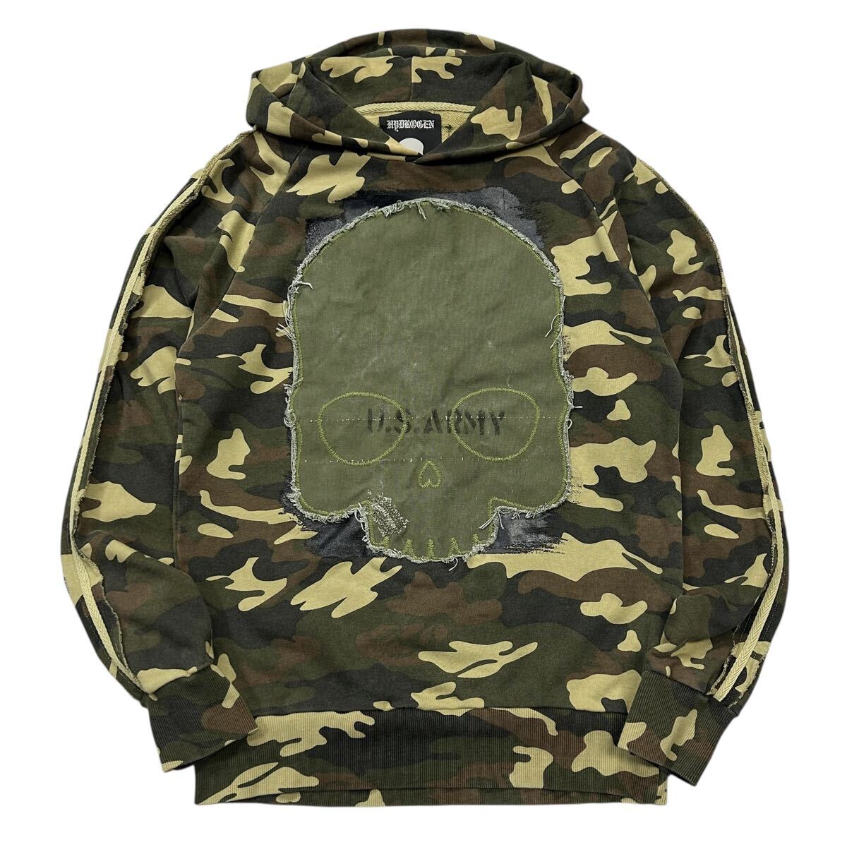 HYDROGEN/ハイドロゲン カモフラ柄 スウェットフーディ メンズL 三喜商事取り扱い品拍卖