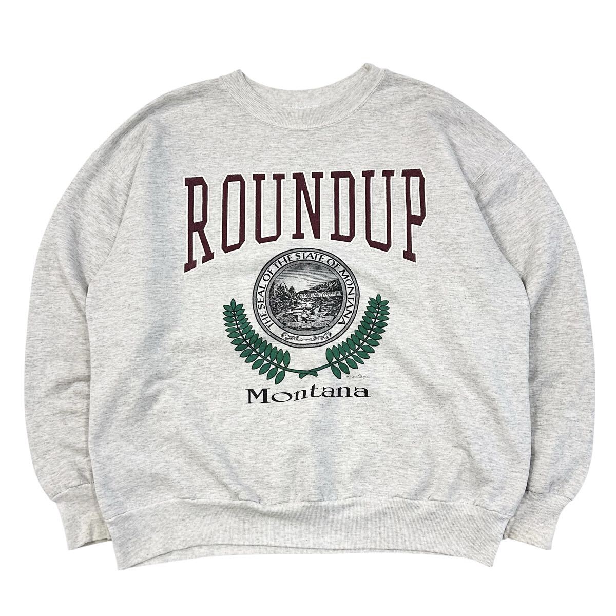 90's Vintage Hanes/ヘインズ スウェットシャツ モンタナ州 スーベニア お土産トレーナー メンズL 霜降りグレー拍卖