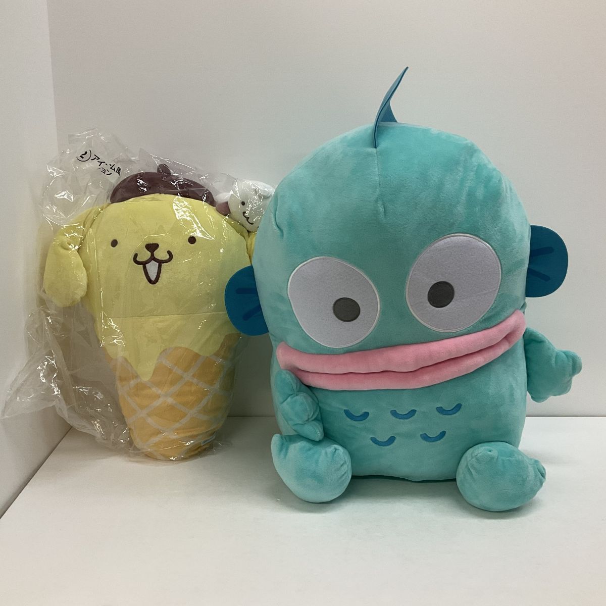 32 送120サ 1117YF04 サンリオ ハンギョドン 超超GIBぬいぐるみ ポムポムプリン セット 中古品拍卖