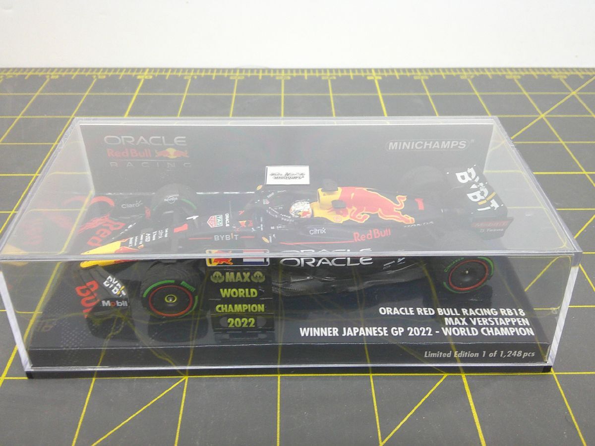 35 送60サ 0818YB20 Minichamps ミニカー 1/43 レッドブル RB18 日本GP 2022 ワールドチャンピオン拍卖