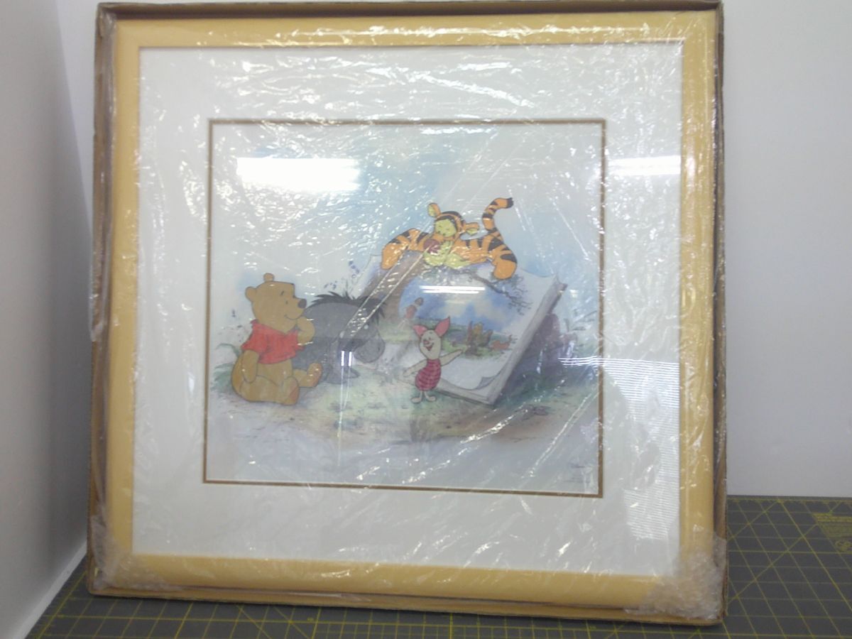 32 送140サ 1117YB13 ディズニー プーさん&ティガー セル画拍卖