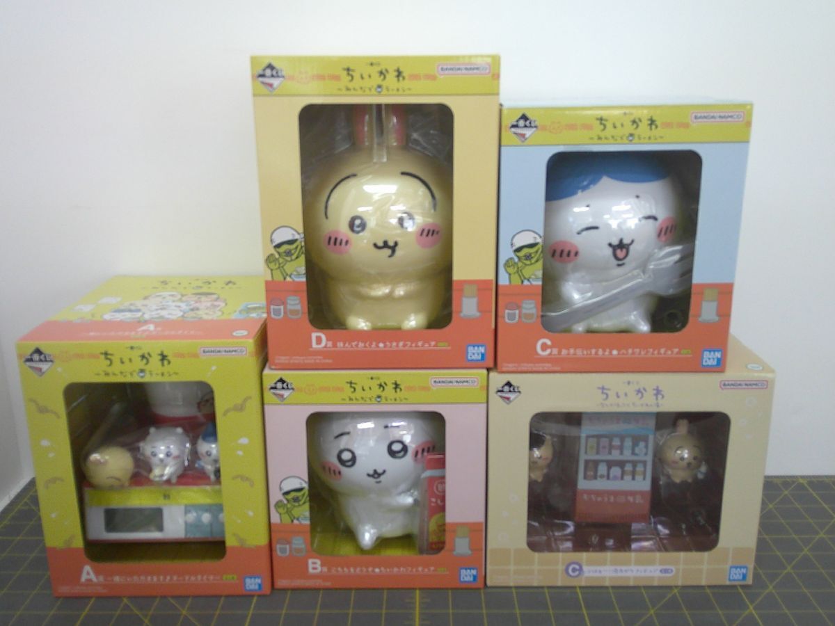 32 送120サ 1117YB14 ちいかわ みんなでラーメン A B C D 一番くじ なんかほっこりちいかわの湯 未開封拍卖